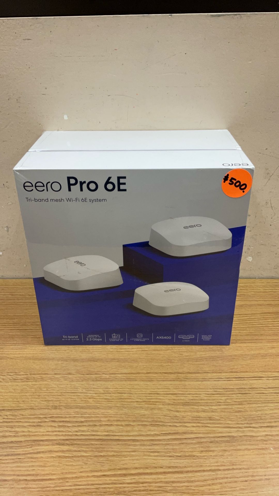 EERO PRO 6E TRI-BAND MESH WIFI 6E SYSTEM.