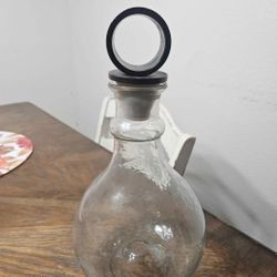 Garan" 12.5" Tall Hammered Glass Decanter