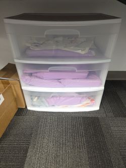 Wide 3-Drawer Rolling Storage Cart