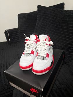 Air Jordan 4 White Red Sneakers