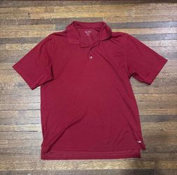 Champion Men's Red Polo Shirt Medium