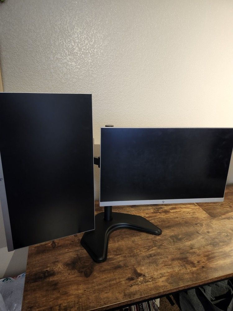 Dual Monitors With Arm