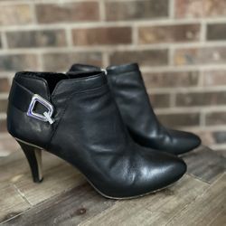 Vince Camuto leather healed booties