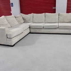 BEIGE  MODERN L-SHAPED SECTIONAL – DELIVERY AVAILABLE TODAY