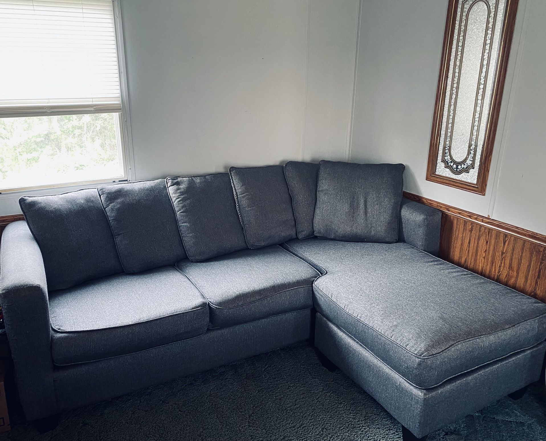 Small Grey Sectional Couch 