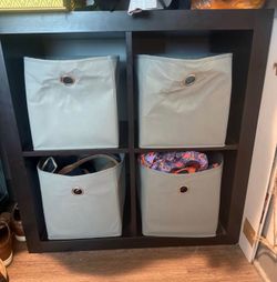 4-Cube Storage Organizer with Bins