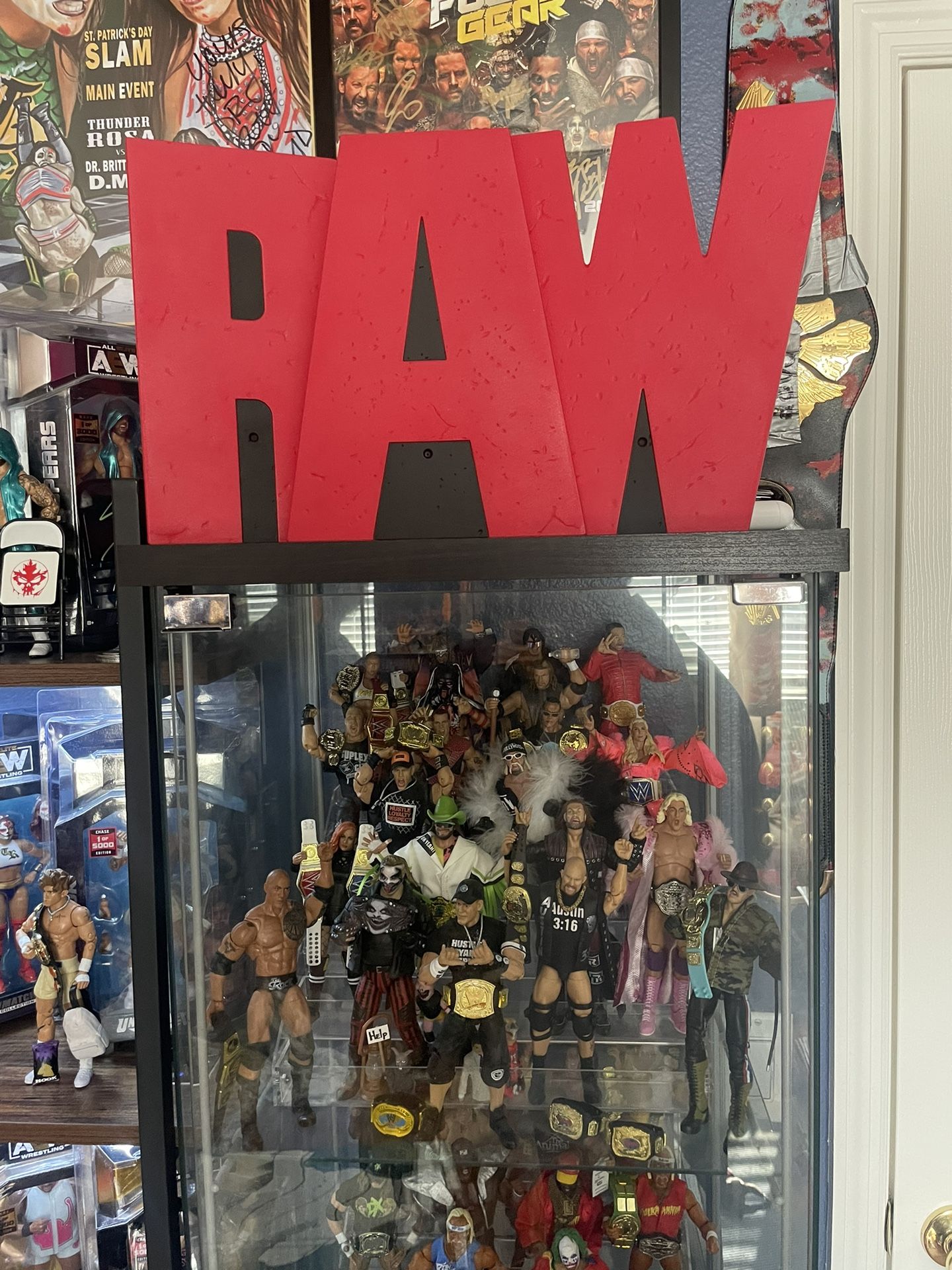 WWE Elite Raw Stage Letter Set Loose Complete (30th Anniversary Target 3 Pack)