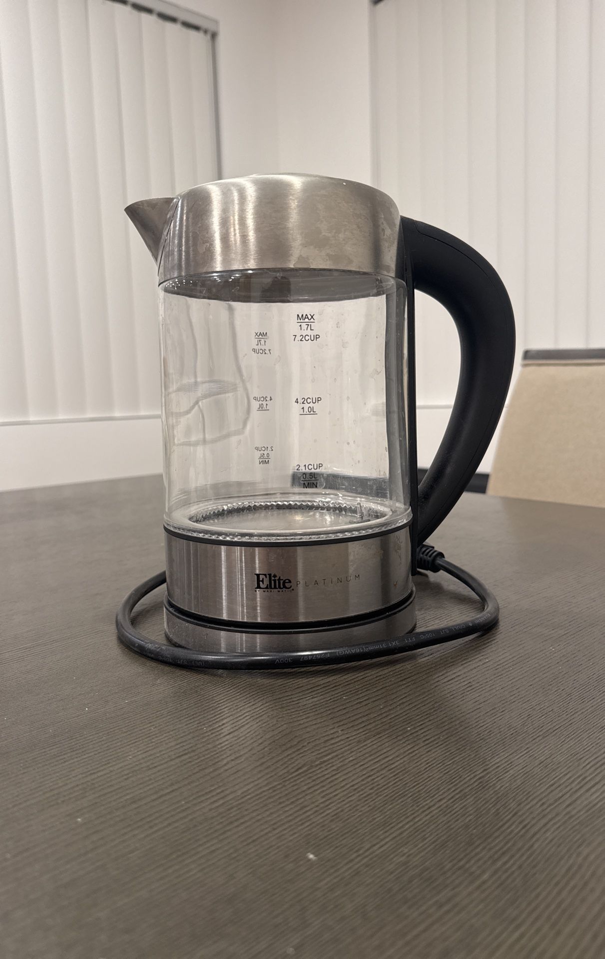 Elite Platinum Electric Glass Kettle
