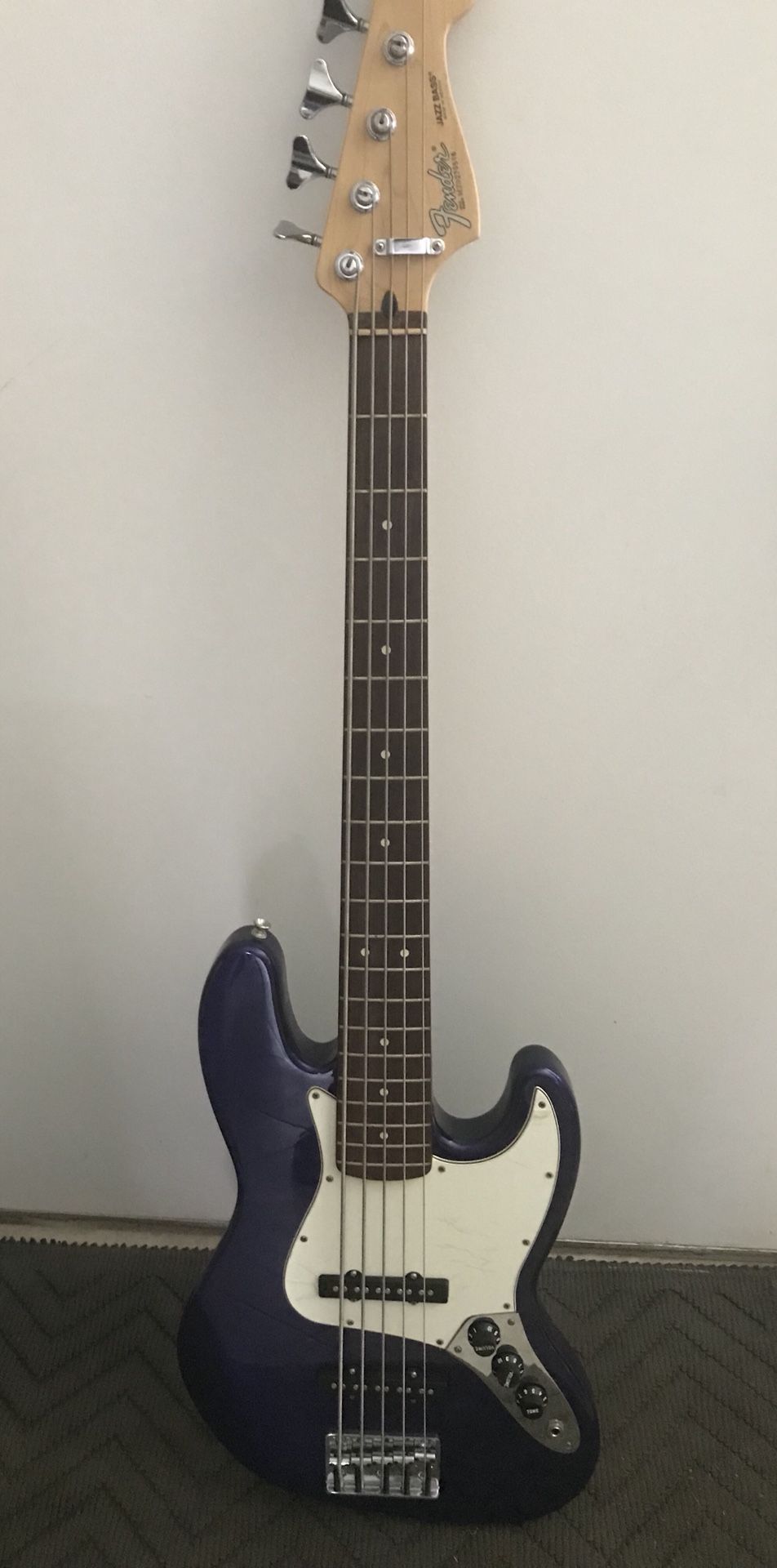 Used Fender Standard Jazz Bass 5 String Electric Bass Guitar Purple