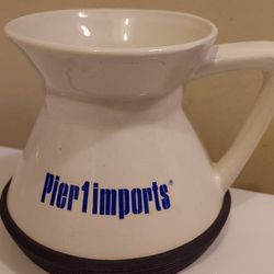 Pier 1 Imports Travel Logo Mug Wide Rubber Bottom 