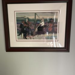 Steven Boom (Contemporary American)  Signed hand embellished serigraph of a Jazz band.