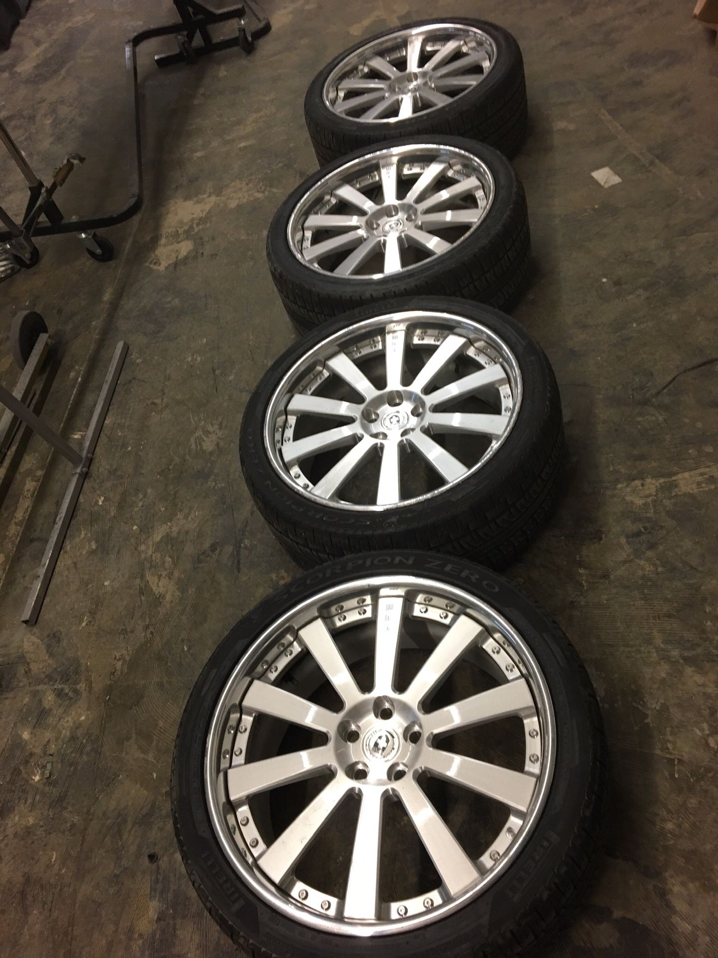 22" HRE Rims 5x120 w/tires - Rare, One of a kind