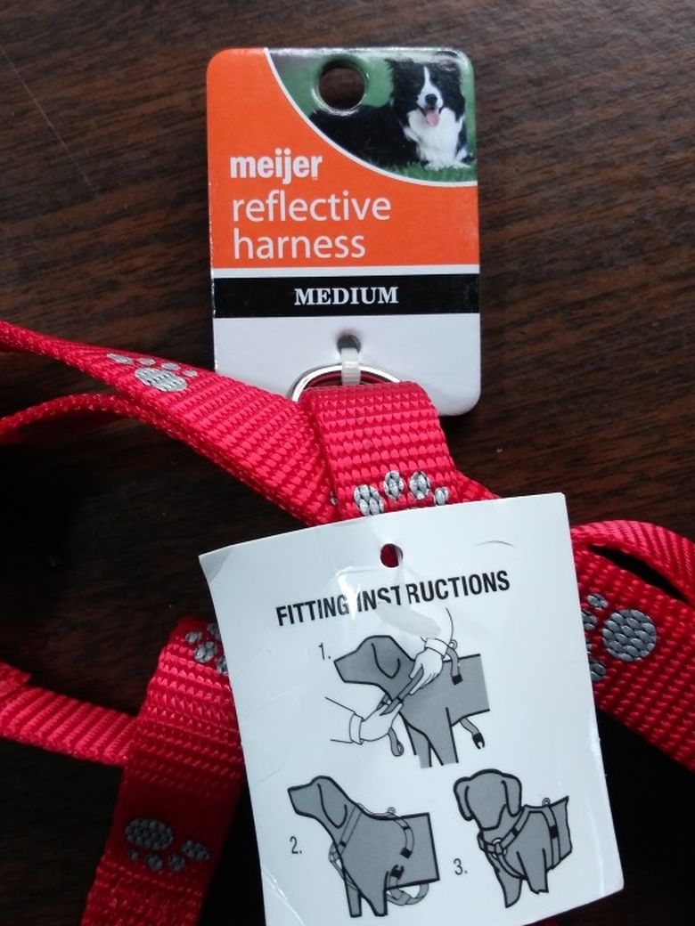 NEW Quick Release Reflective Paw Print Small Dog Harness