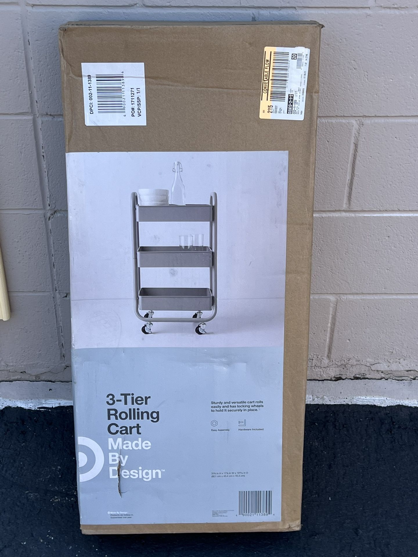 3-Tier Rolling Cart