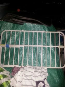Metal adjustable pet gate with door like new