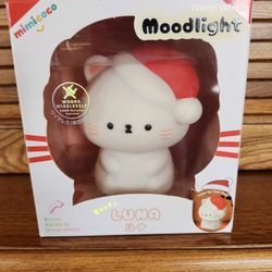 Mimicoco LUNA CAT /Santa Hat Moodlight. NEW In Box!