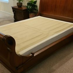 Elegant Solid Wood Sleigh Bed Frame