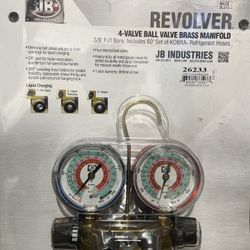 4 Valve Ball Valve Brass Manifold 