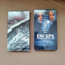 The Perfect Storm &  Escape Umder Pressure VHS tapes