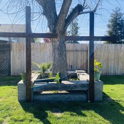 Two 5x8ft Wooden Collapsible Crosses