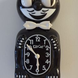 Black Tuxedo Kit Cat Clock Classic 