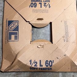 1/2” x 60’ soft copper type L