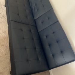 Black Couch And Reclinable Bed!!!