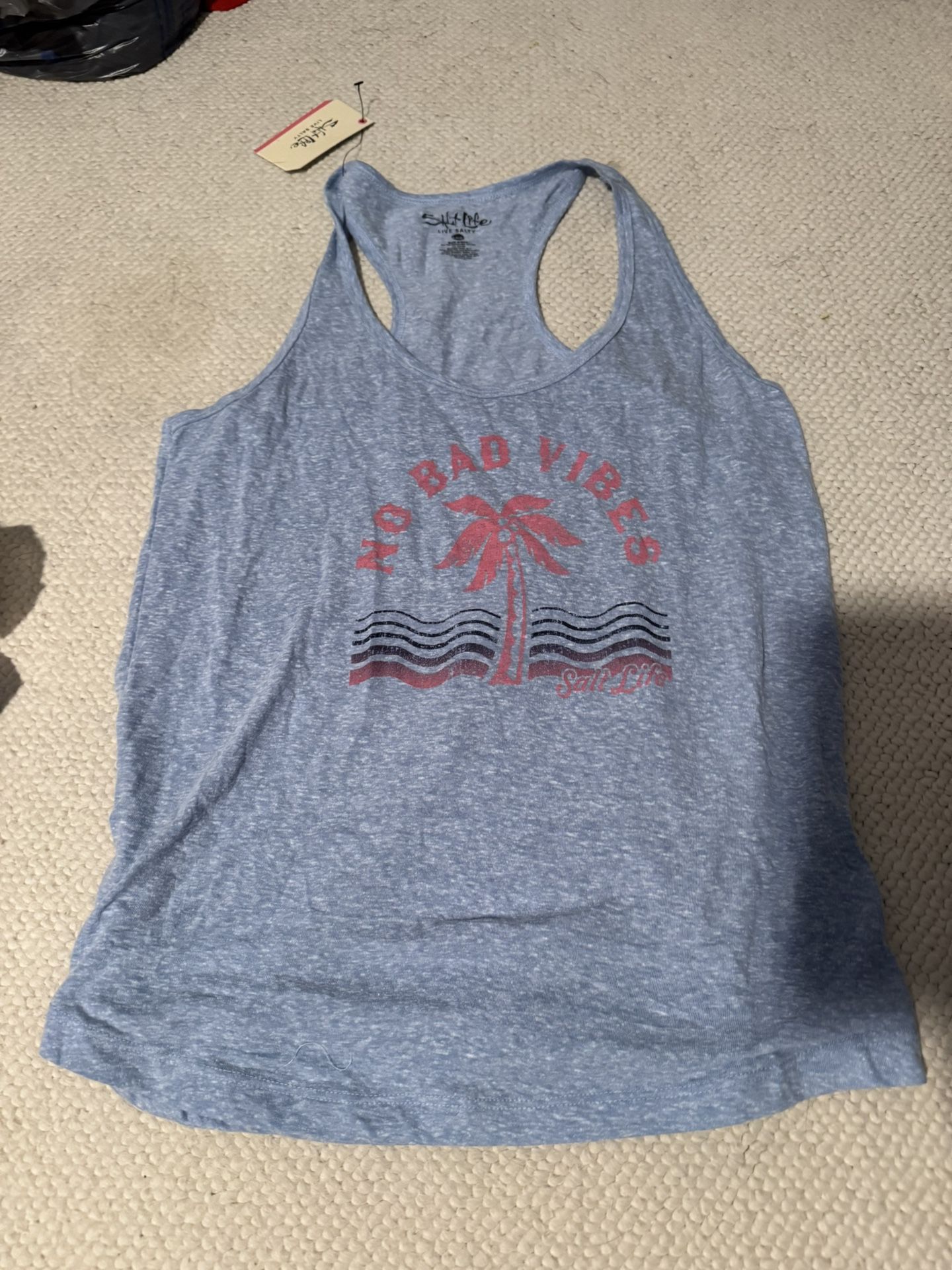 New Womens Large Salt Life Tank Top Shirt 