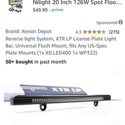 License plate reverse light