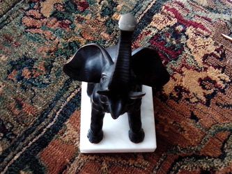 5-BE: Vintage/Antique And Unique Heavy Metal Elephant Bookends Book Ends