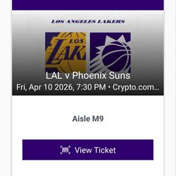 Lakers VS  Phoenix Suns April 10th $250 each firm