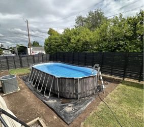 Large Oval Frame Swimming Pool Set (22' x 12' x 4ft) – Complete Setup!