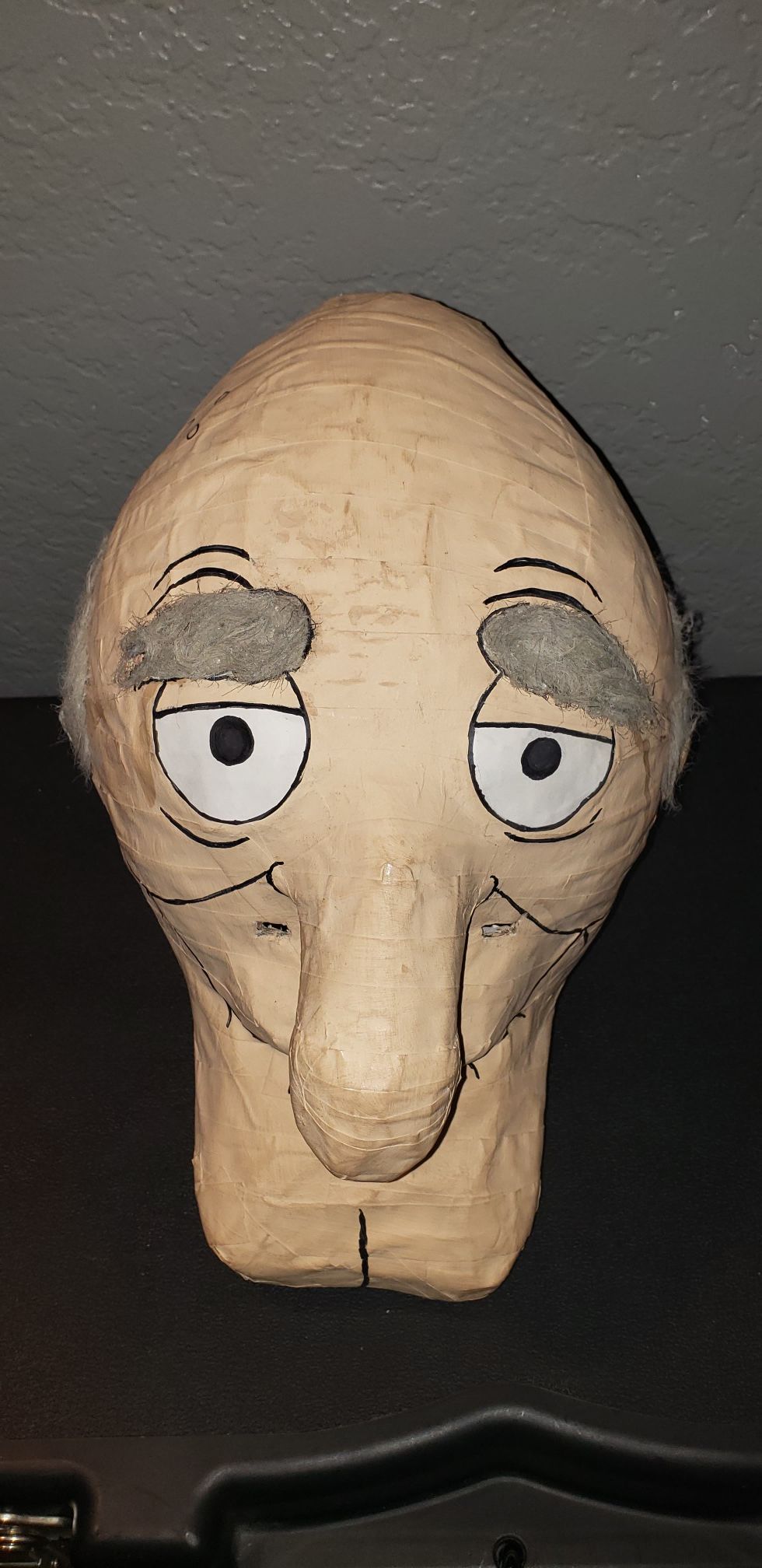 Paper mache Herbert mask