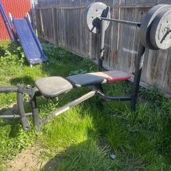 Wait set with bench 80 Lbs  weights 