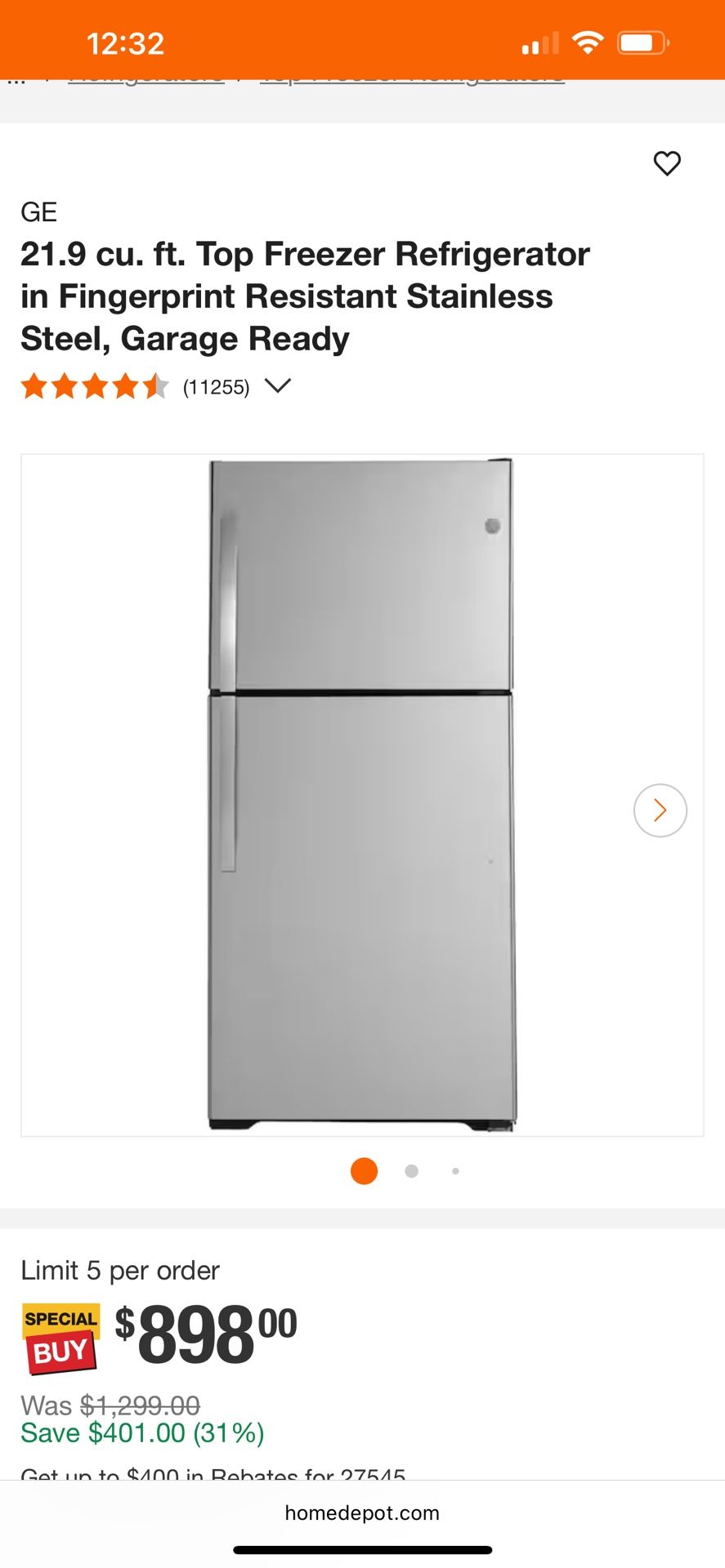 Brand new still in the box GE Fridge