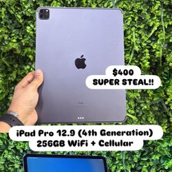 iPad Pro 12.9 4th Gen 256GB WiFi + cellular 