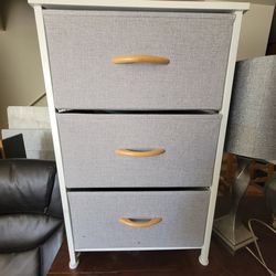 Gray and White Canvas Drawers