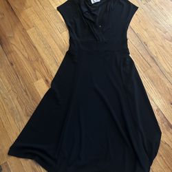 Black midi dress size small 