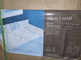 Allen + Roth 31-in Meridian White Vanity Top