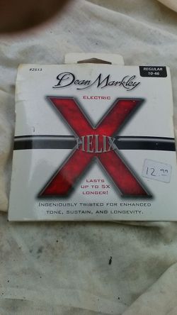 New packs of electric guitar strings