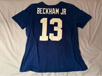 Odell Beckham Jr. #13 New York Giants NFL Nike Blue Shirt; Men’s XL