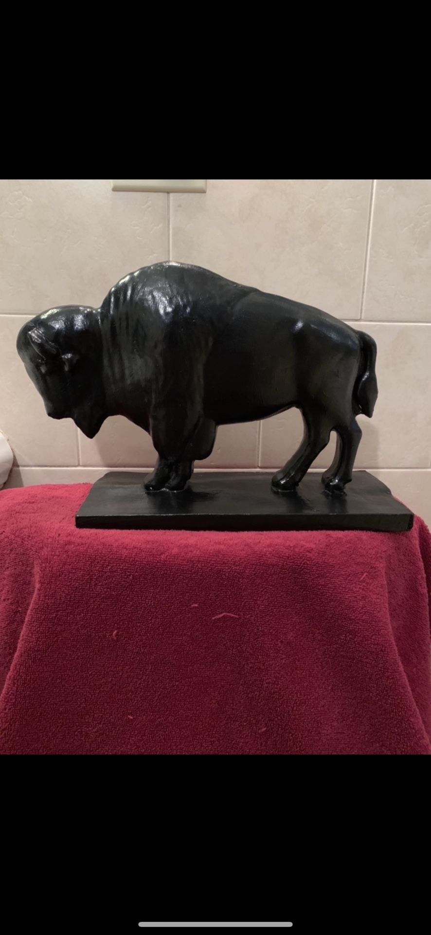 The Black, Silhouette Buffalo Statue