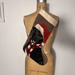 Black lab Christmas Sticking 