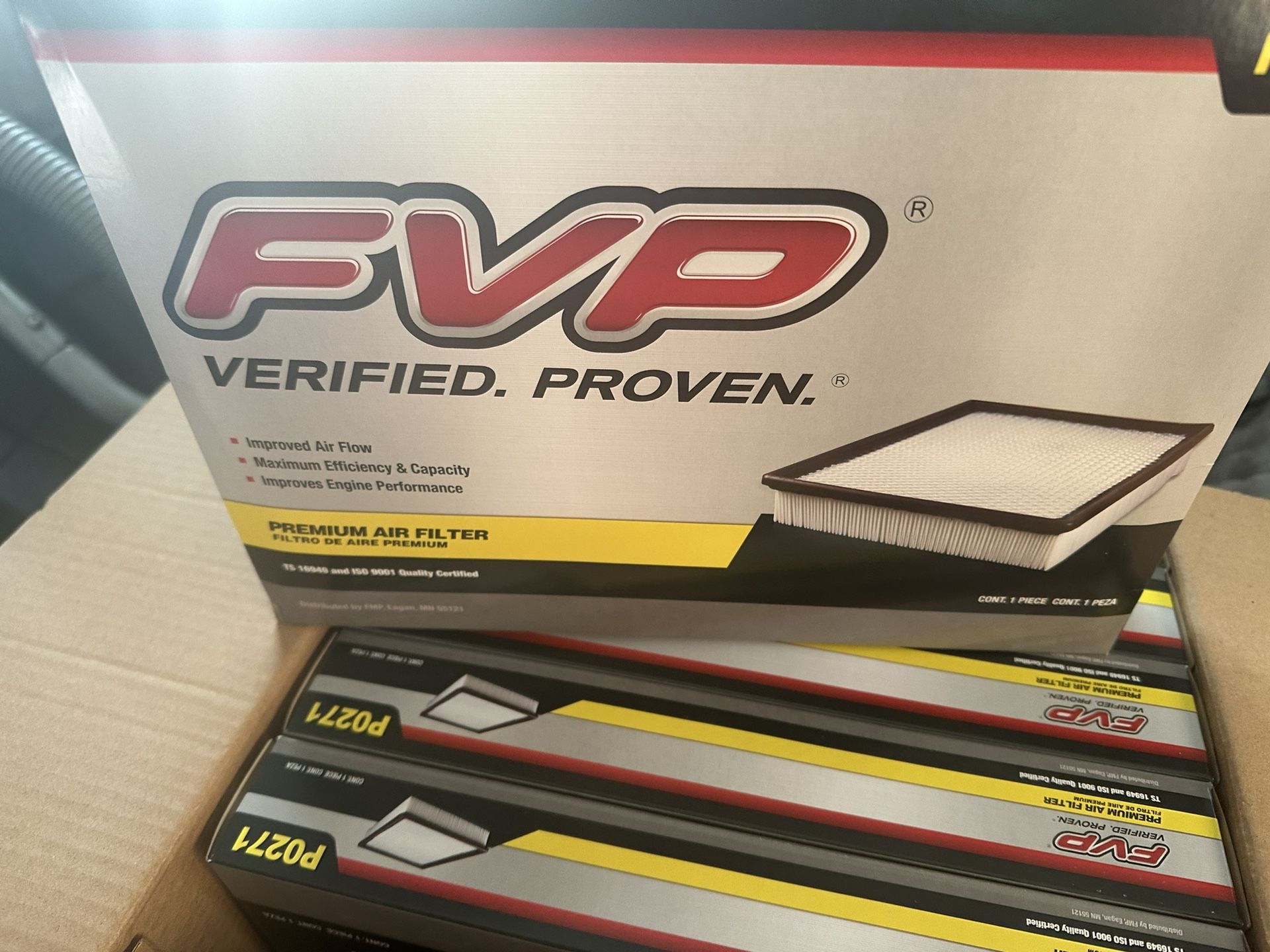 6-pack  FVP P0271 Air Filter for Hyundai Palisade/Santa Fe, Kia Sedona/Sorento/Telluride
