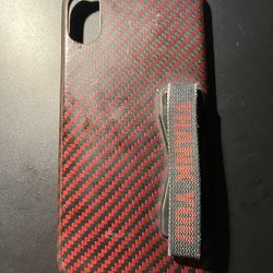 IPhone X Pitaka Red/Black thin Case With Thank You Love Handle