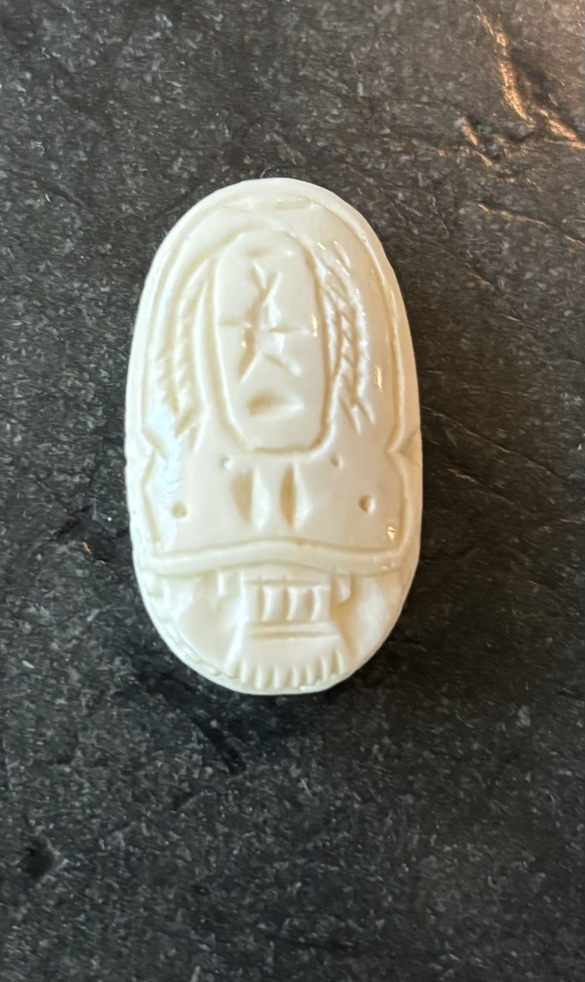 Vintage Egyptian Hand carved Scarab (Beetle) Amulet