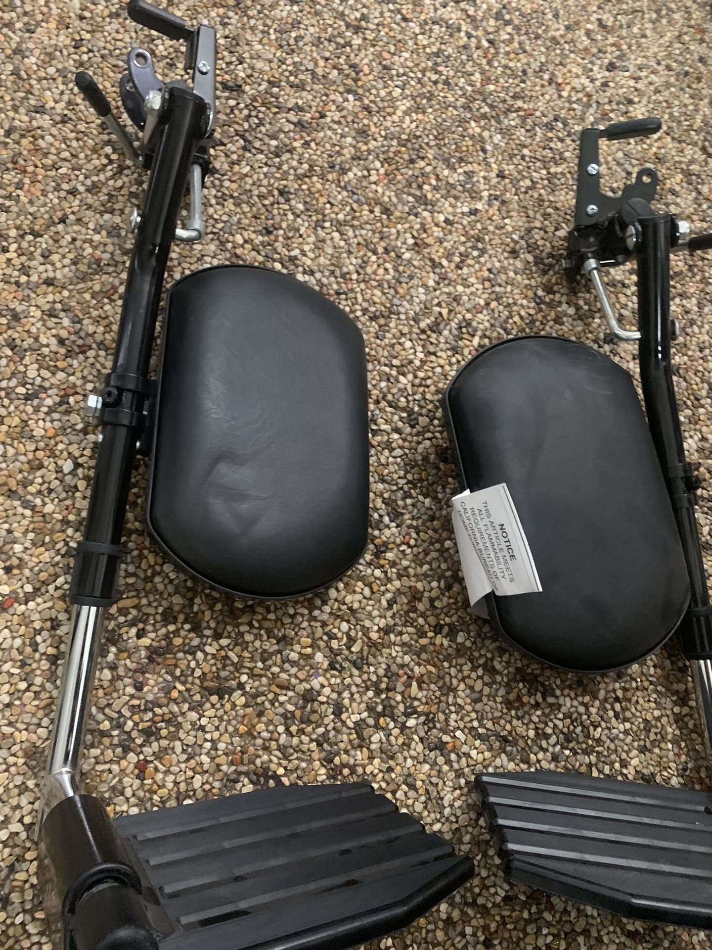 Pair Of Universal Elevated Leg And Foot Rest Legs Parts For Wheel Chair
