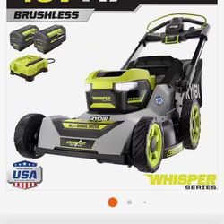 Ryobi Lawnmower All Wheel Drive New Comes With (2) 6.0 Battery And Fast Charger 