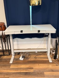 Standing desk and charging station