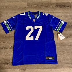 Seattle Seahawk #27 Woolen Retro Throwback Jersey 